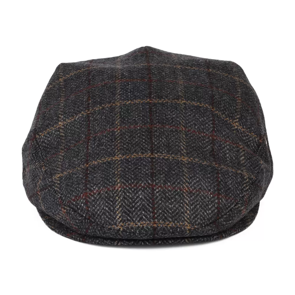 Casquettes Plates | Casquettes Plates^City Sport Casquette Plate en Laine et Cachemire à Carreaux et Chevrons gris