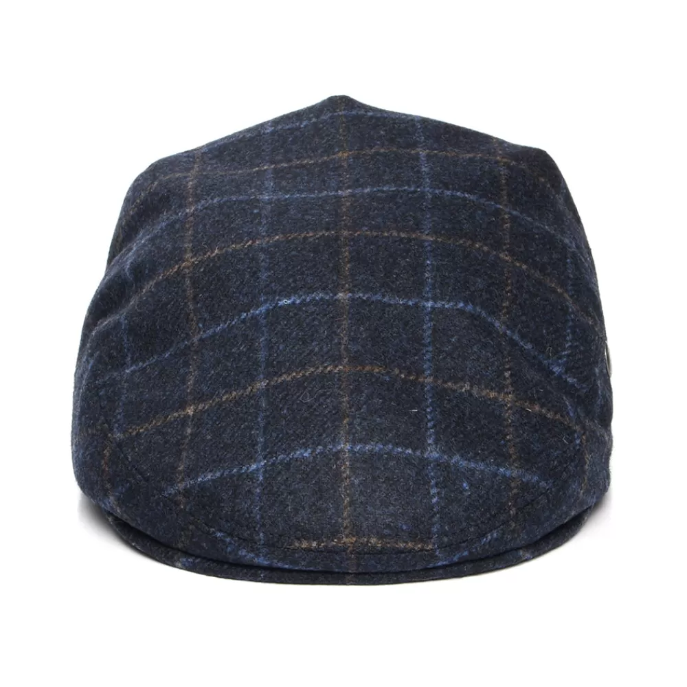 Casquettes Plates | Chapeaux Hiver^City Sport Casquette Plate en Laine Vierge à Carreaux bleu marine