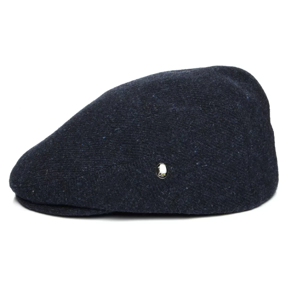 Casquettes Plates | Chapeaux Hiver^City Sport Casquette Plate en Laine Vierge Chinée bleu marine