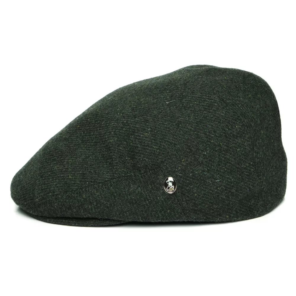 Casquettes Plates | Chapeaux Hiver^City Sport Casquette Plate en Laine Vierge Chinée vert foncé