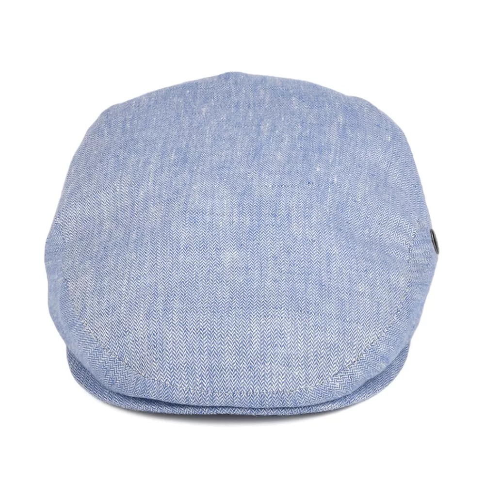Casquettes Plates | Casquettes Plates^City Sport Casquette Plate en Lin à Micro Chevrons bleu