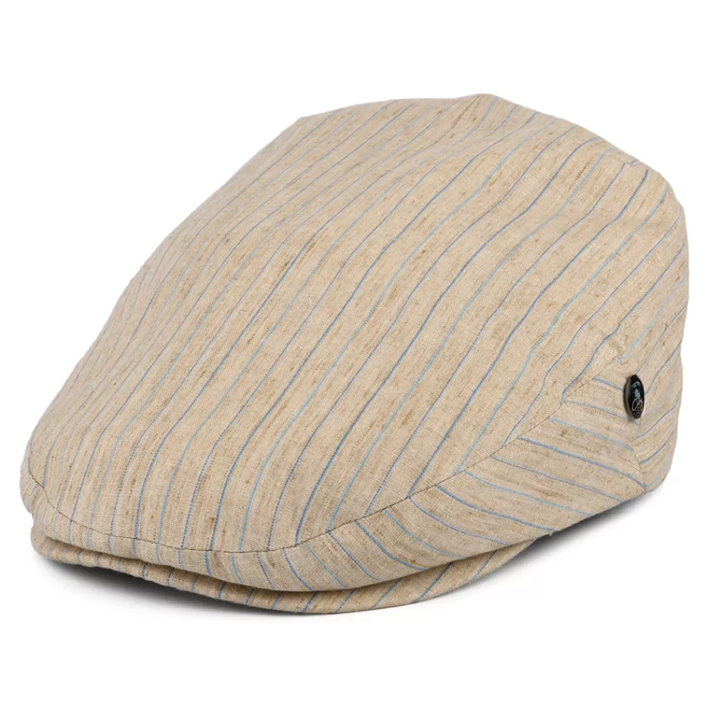 Casquettes Plates | Casquettes Plates^City Sport Casquette Plate en Lin à Rayures naturel