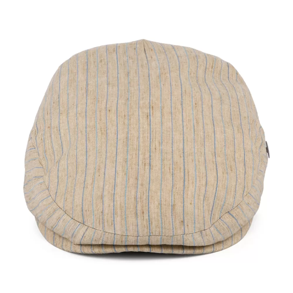 Casquettes Plates | Casquettes Plates^City Sport Casquette Plate en Lin à Rayures naturel