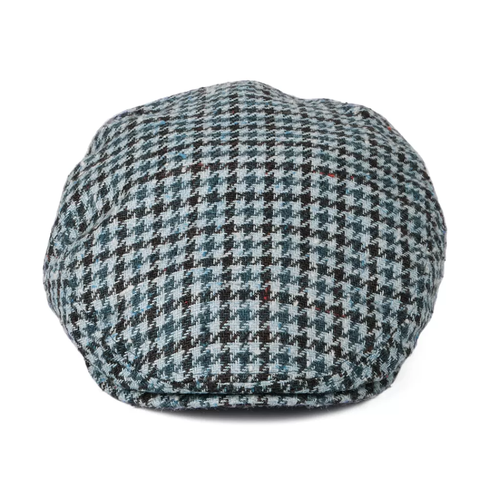 Casquettes Plates | Casquettes Plates^Stetson Casquette Plate en Soie et Laine Vierge Pied-de-Poule Kent bleu