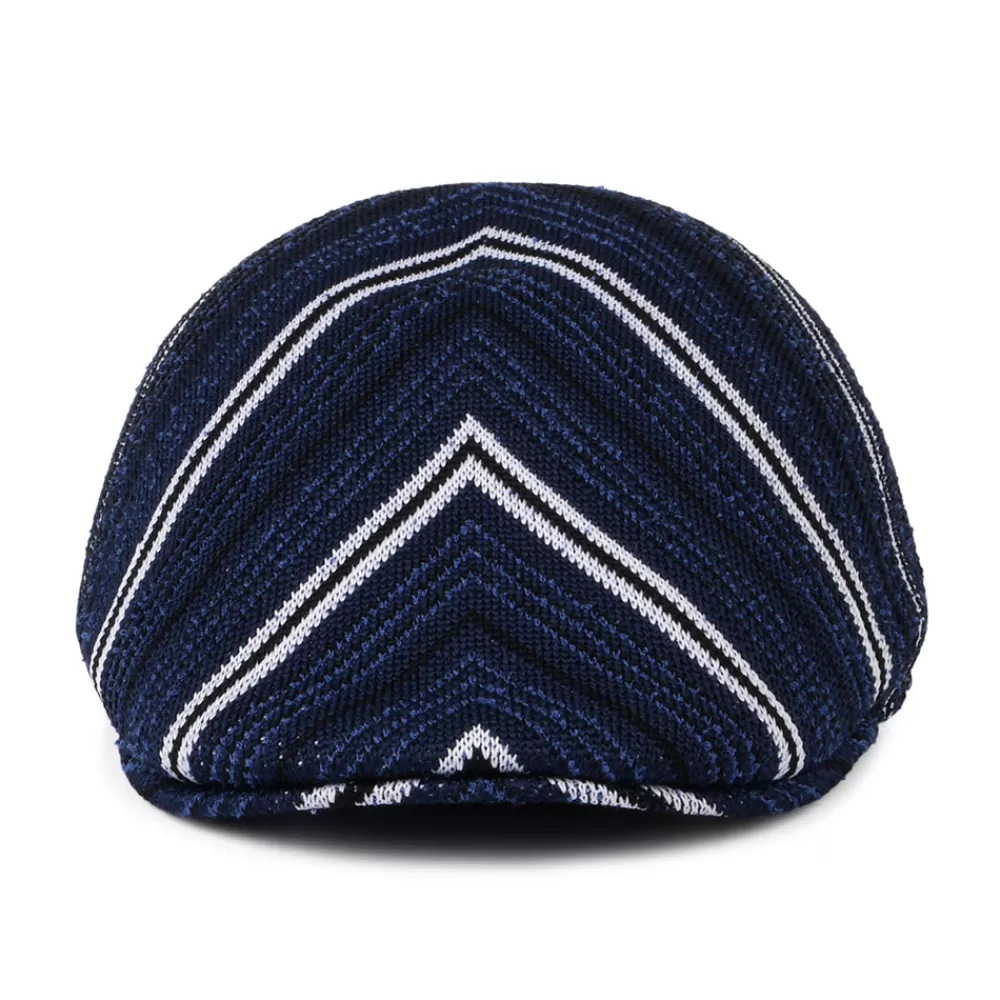 Casquettes Plates | Casquettes Plates^Kangol Casquette Plate en Tropic à Rayures Diagonales 507 bleu marine