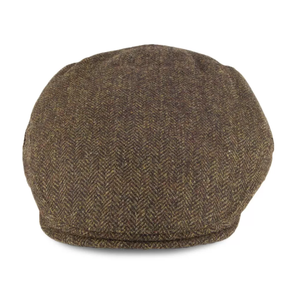 Casquettes Plates | Casquettes Femme^Christys Casquette Plate en Tweed à Chevrons Balmoral Country olive