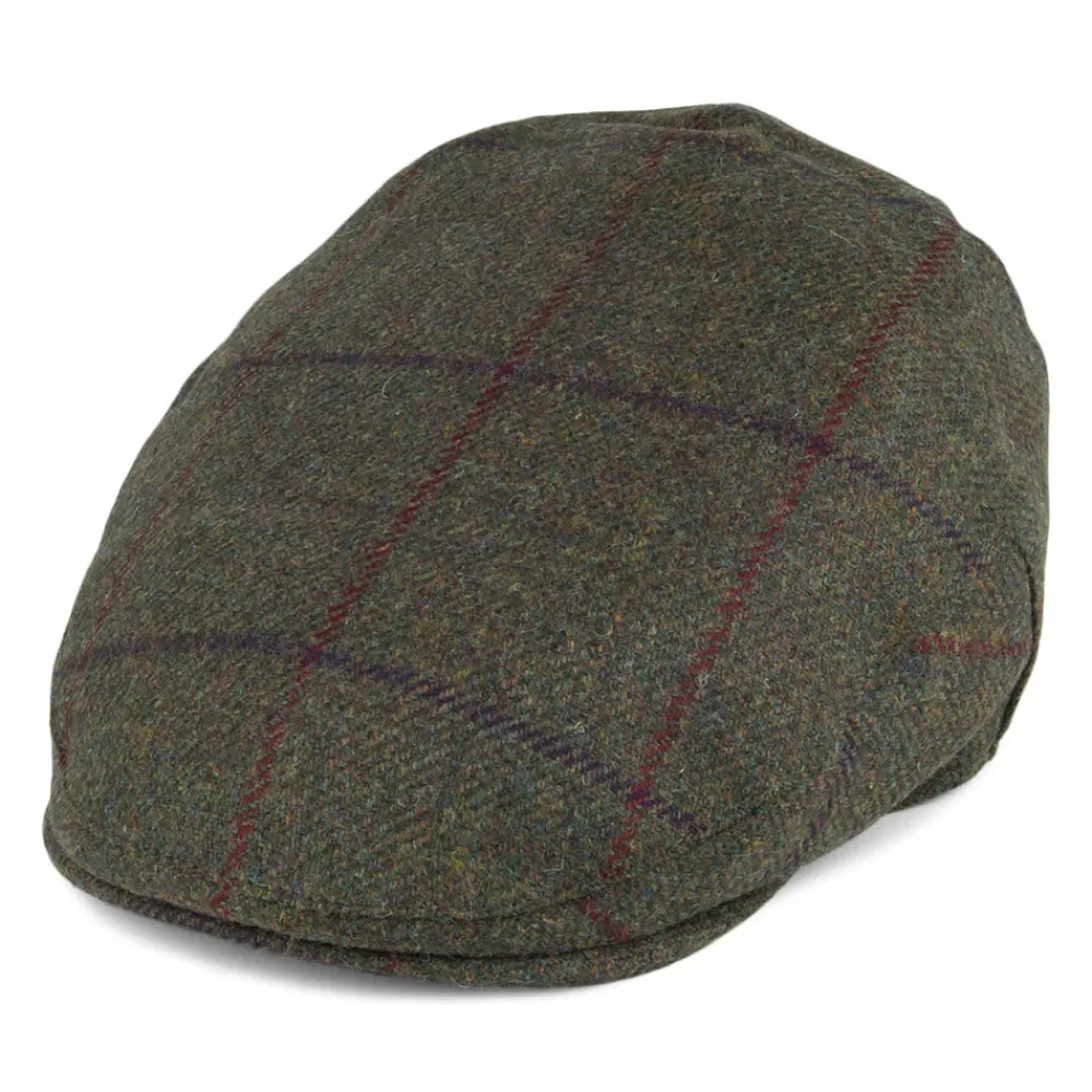 Casquettes Plates | Casquettes Plates^Christys Casquette Plate en Tweed Balmoral Country olive