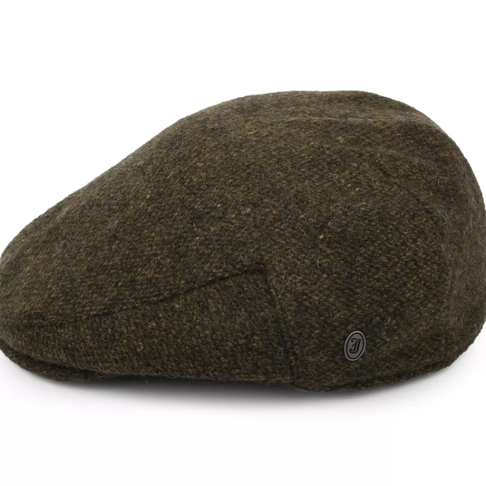 Casquettes Plates | Chapeaux Hiver^Jaxon & James Casquette Plate en Tweed du Donegal Arranmore mousse-marron JAXON & JAMES
