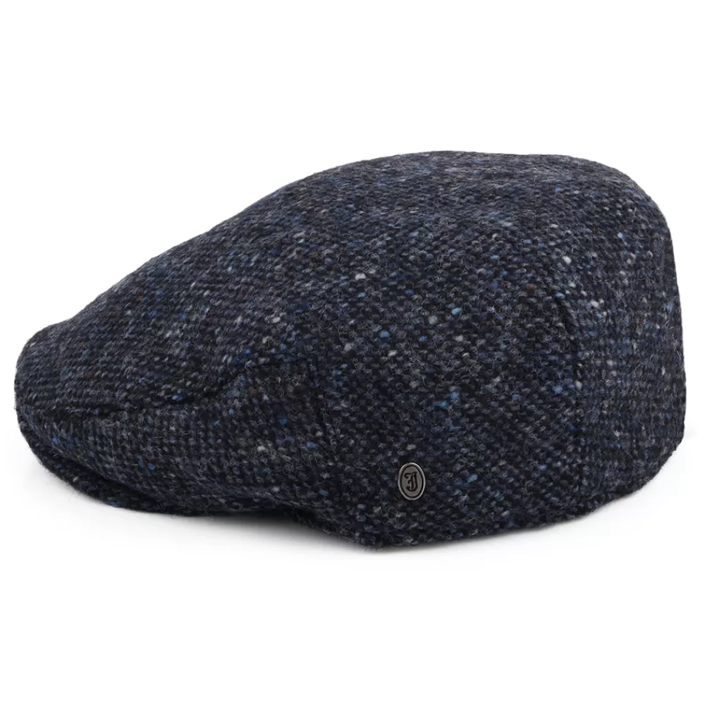 Casquettes Plates | Chapeaux Hiver^Jaxon & James Casquette Plate en Tweed du Donegal Chiné Foyle bleu-noir JAXON & JAMES