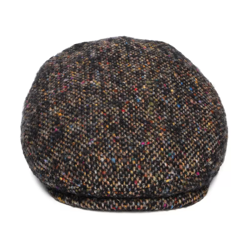 Casquettes Plates | Chapeaux Hiver^Stetson Casquette Plate en Tweed du Donegal Driver noir-multi