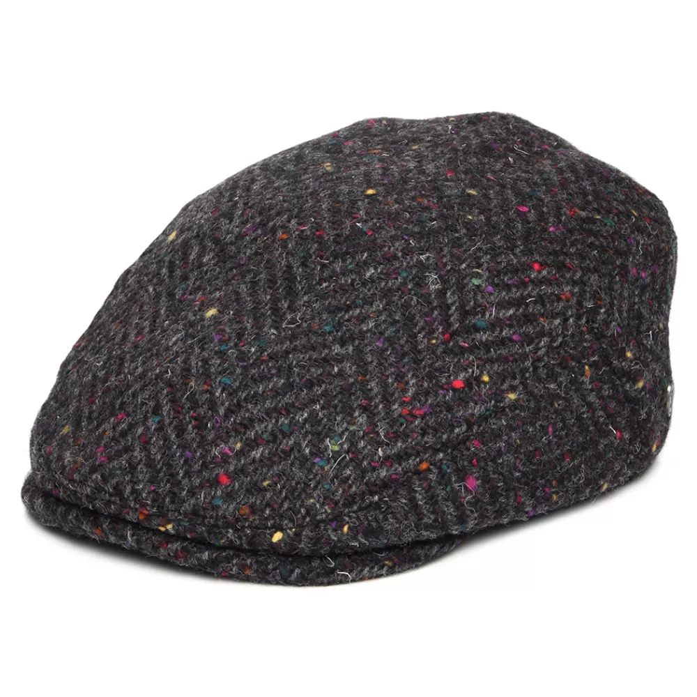 Casquettes Plates | Grandes Tailles^Jaxon & James Casquette Plate en Tweed du Donegal Épais à Chevrons Finnegan anthracite-multi JAXON & JAMES