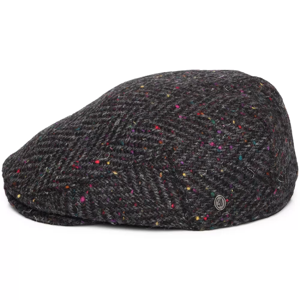 Casquettes Plates | Grandes Tailles^Jaxon & James Casquette Plate en Tweed du Donegal Épais à Chevrons Finnegan anthracite-multi JAXON & JAMES