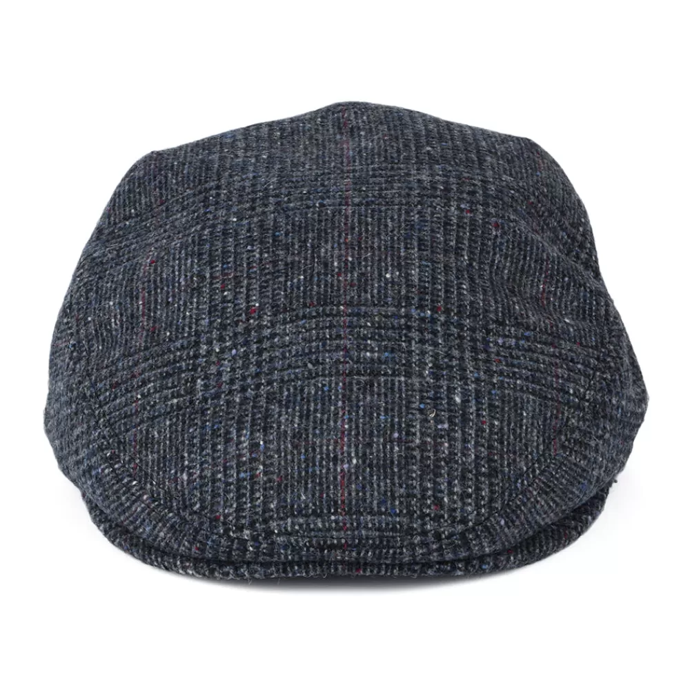 Casquettes Plates | Casquettes Plates^City Sport Casquette Plate en Tweed du Donegal Prince-de-Galles bleu