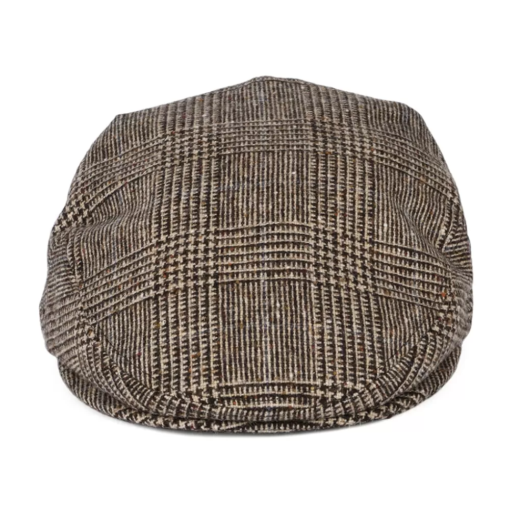 Casquettes Plates | Casquettes Plates^City Sport Casquette Plate en Tweed du Donegal Prince-de-Galles marron