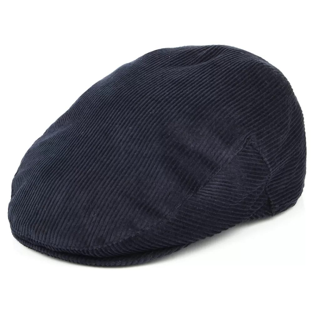 Casquettes Plates | Casquettes Plates^Failsworth Casquette Plate en Velours Côtelé bleu marine
