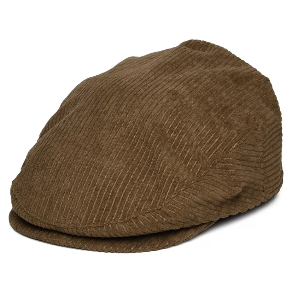 Casquettes Plates | Casquettes Plates^Brixton Casquette Plate en Velours Côtelé Large Hooligan marron clair
