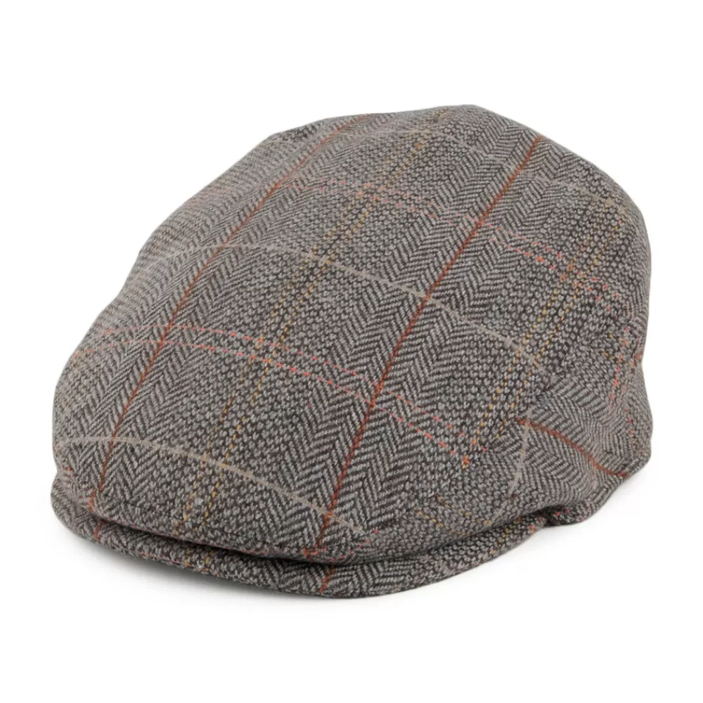 Garçons^Jaxon & James Casquette Plate Enfant en Tweed marron-gris JAXON & JAMES