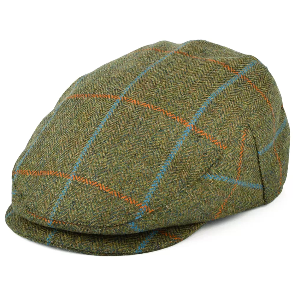 Casquettes Plates | Chapeaux Hiver^Failsworth Casquette Plate Imperméable à Carreaux et Chevrons mousse-orange-bleu