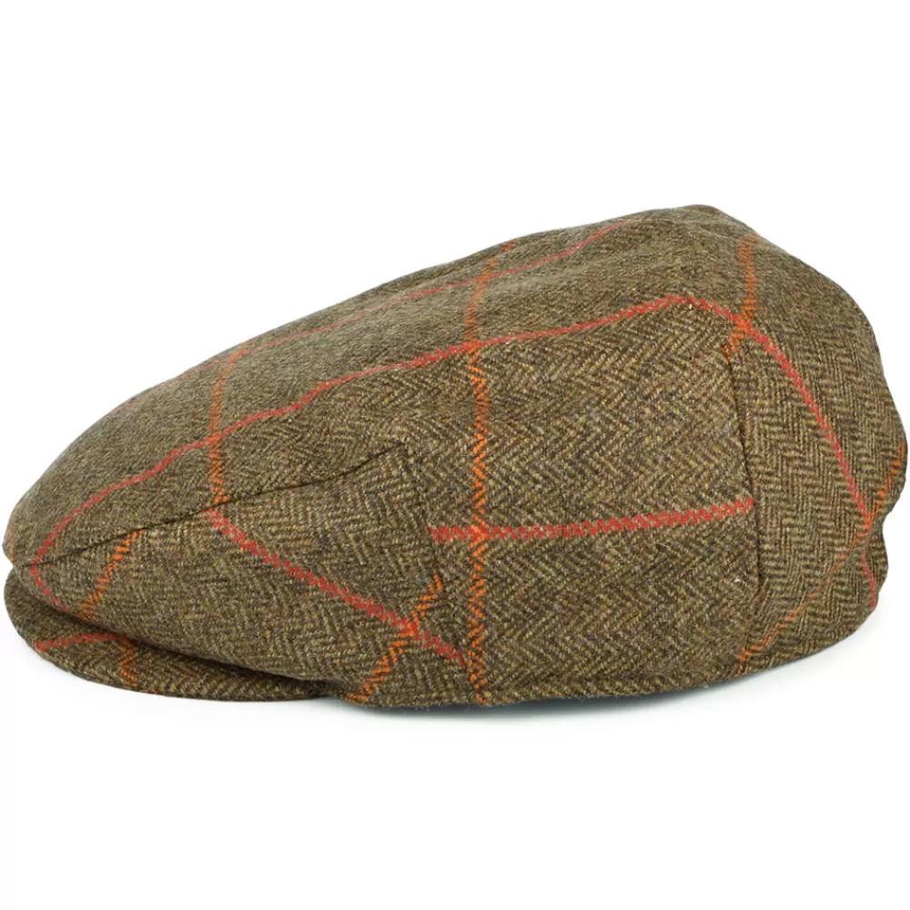 casquette_plate_impermable__carreaux_et_chevrons_oliveorangerouge_failsworth_2.webp Casquettes Plates | Chapeaux Hiver^Failsworth Casquette Plate Imperméable à Carreaux et Chevrons olive-orange-rouge