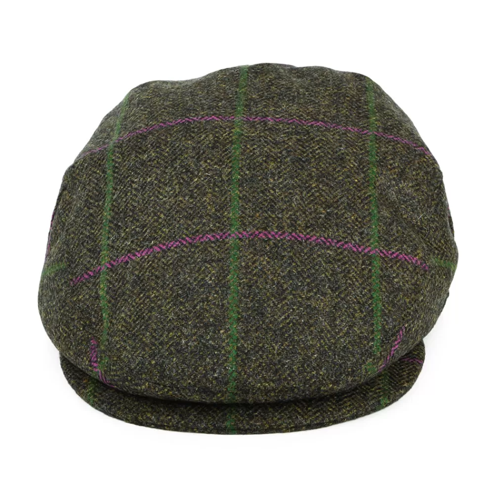 Casquettes Plates | Chapeaux Hiver^Failsworth Casquette Plate Imperméable à Carreaux et Chevrons olive-violet-vert