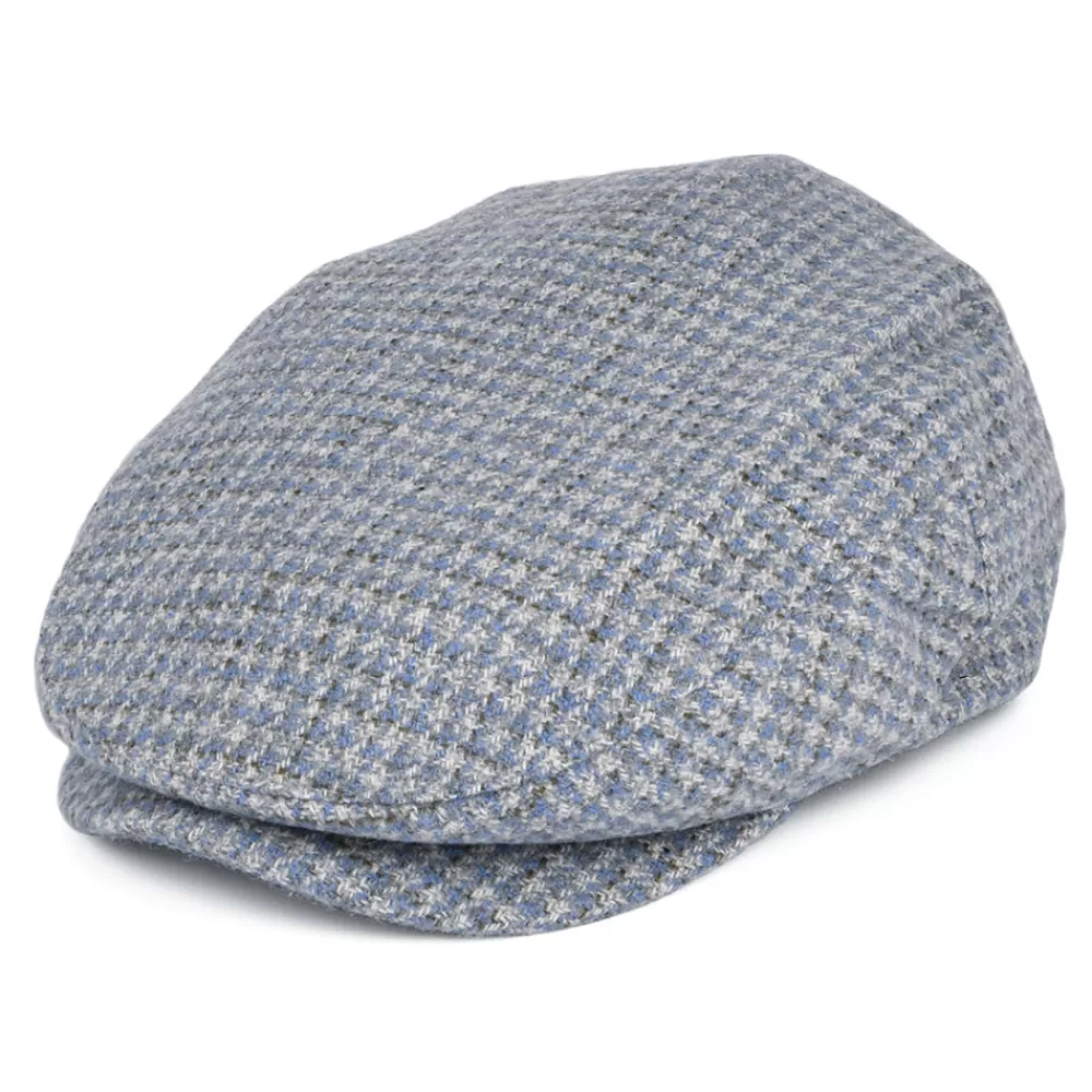Casquettes Plates | Casquettes Plates^Brixton Casquette Plate Pied-de-Poule Hooligan bleu-blanc cassé