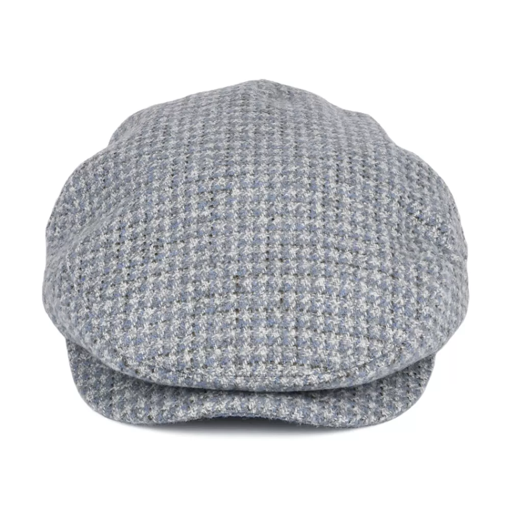 Casquettes Plates | Casquettes Plates^Brixton Casquette Plate Pied-de-Poule Hooligan bleu-blanc cassé
