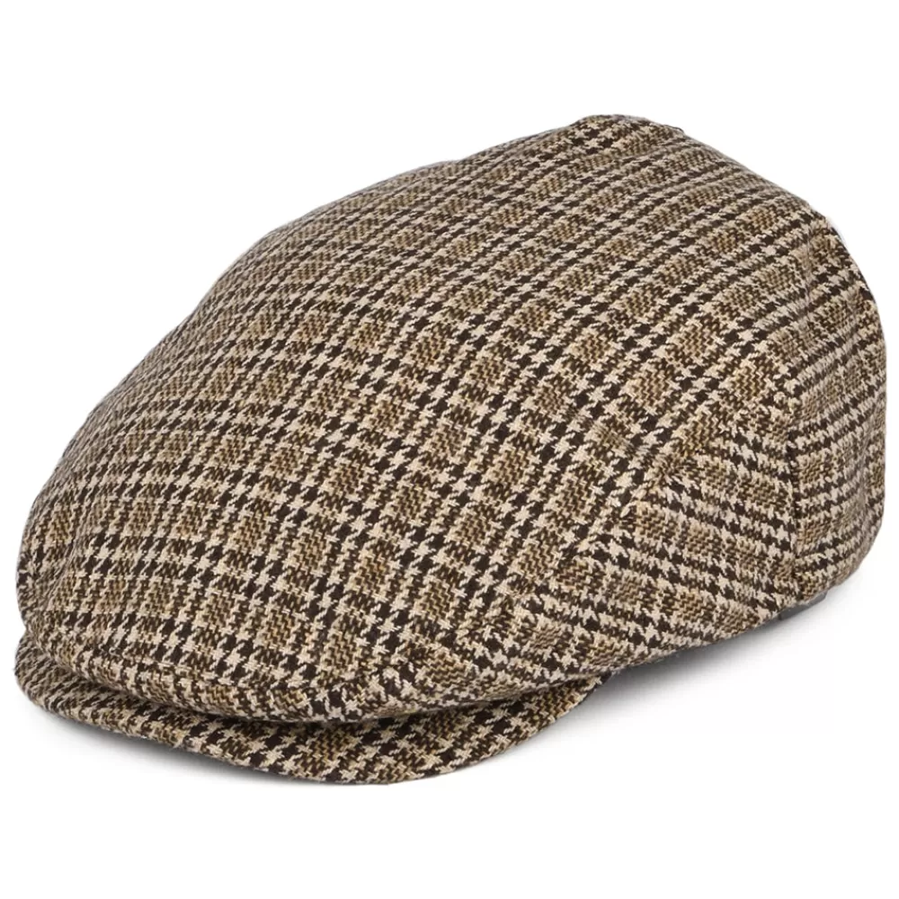 Casquettes Plates | Casquettes Plates^Brixton Casquette Plate Pied-de-Poule Hooligan marron foncé-sable