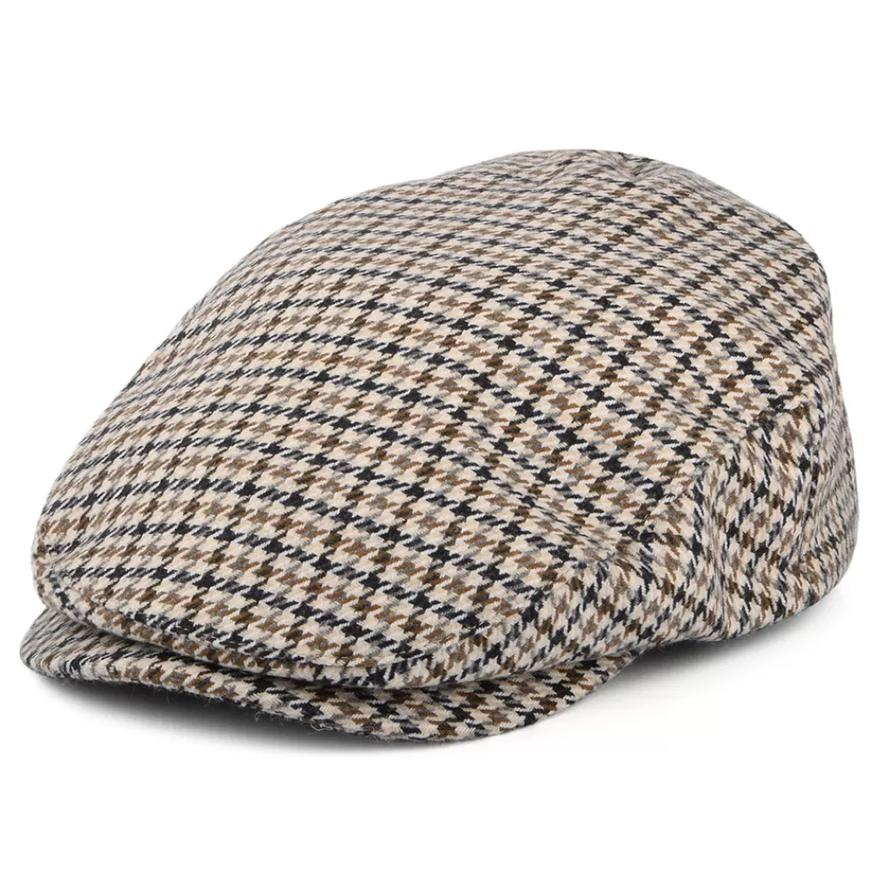 Casquettes Plates | Grandes Tailles^Brixton Casquette Plate Pied-de-Poule Hooligan sable-noir-sépia