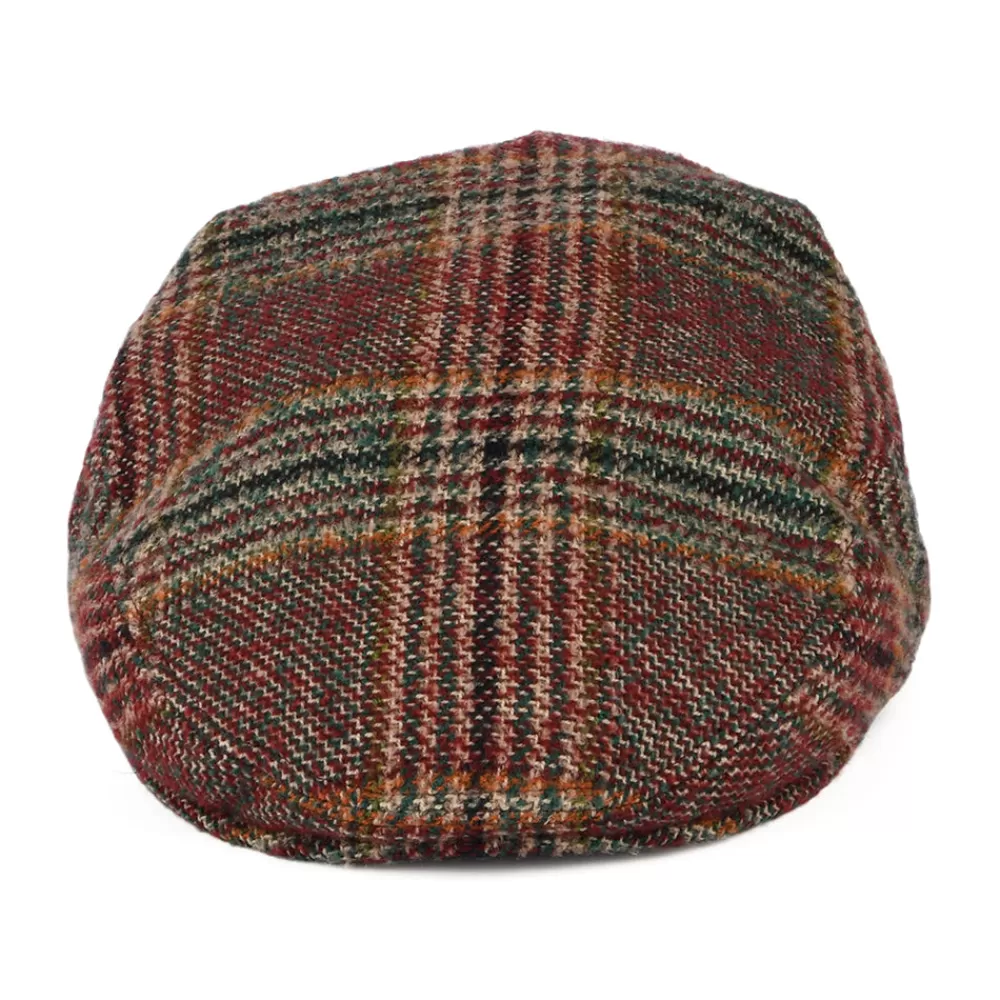 Casquettes Plates | Chapeaux Hiver^City Sport Casquette Plate Prince-de-Galles en Laine Vierge rouge-vert