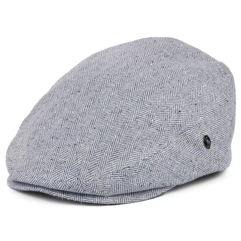 Casquettes Plates | Casquettes Plates^City Sport Casquette Plate Été en Pure Soie à Chevrons bleu