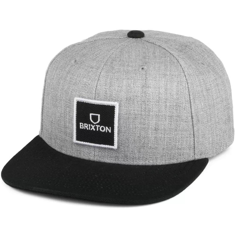 Casquettes De Baseball | Casquettes Homme^Brixton Casquette Snapback Alpha Square NetPlus MP gris chiné-noir