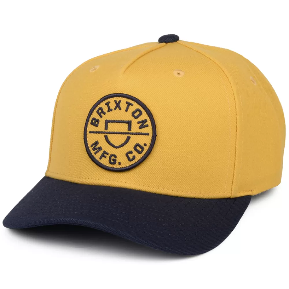 Casquettes De Baseball | Casquettes Homme^Brixton Casquette Snapback Crest C NetPlus MP jaune-bleu marine