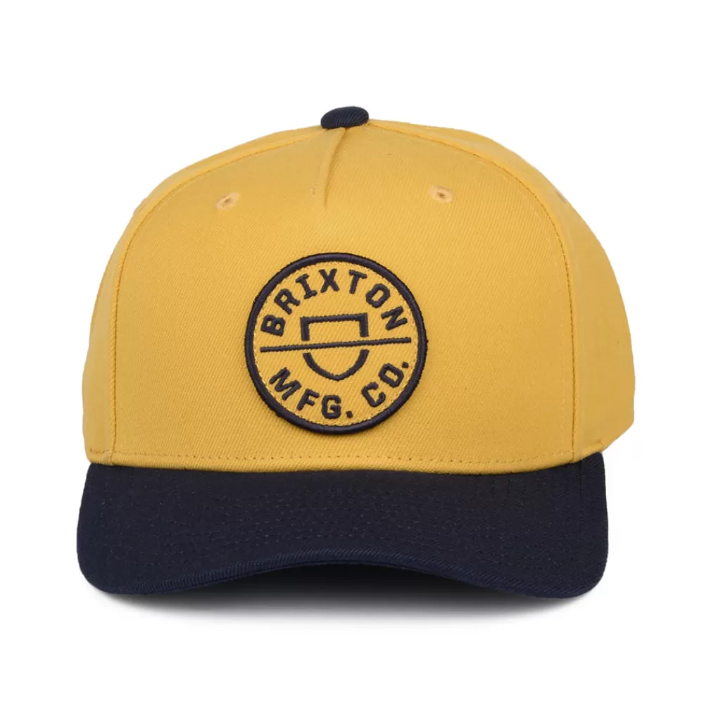 Casquettes De Baseball | Casquettes Homme^Brixton Casquette Snapback Crest C NetPlus MP jaune-bleu marine