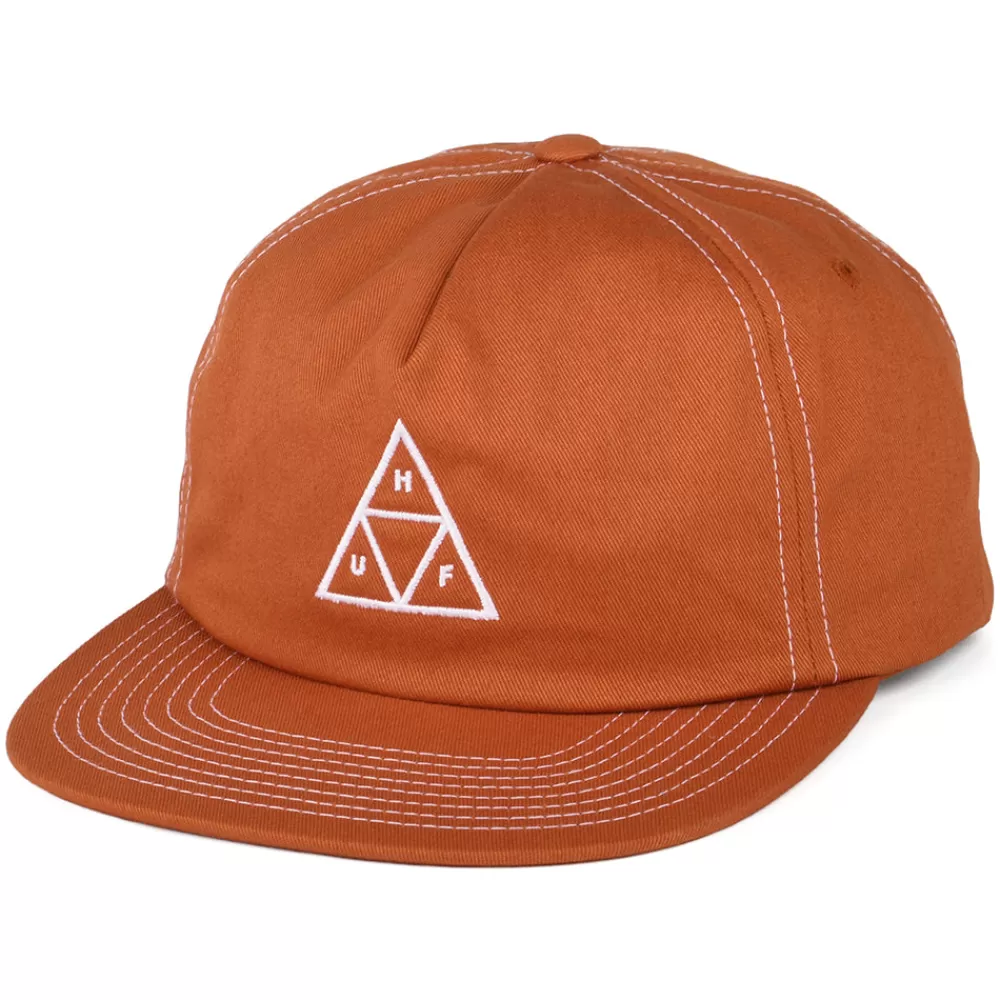 Casquettes De Baseball | Casquettes Homme^HUF Casquette Snapback Non Structurée Triple Triangle camel-blanc
