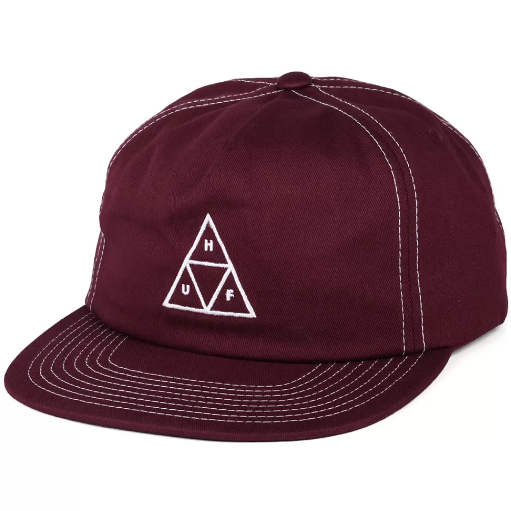 Casquettes De Baseball | Casquettes Homme^HUF Casquette Snapback Non Structurée Triple Triangle groseille-blanc