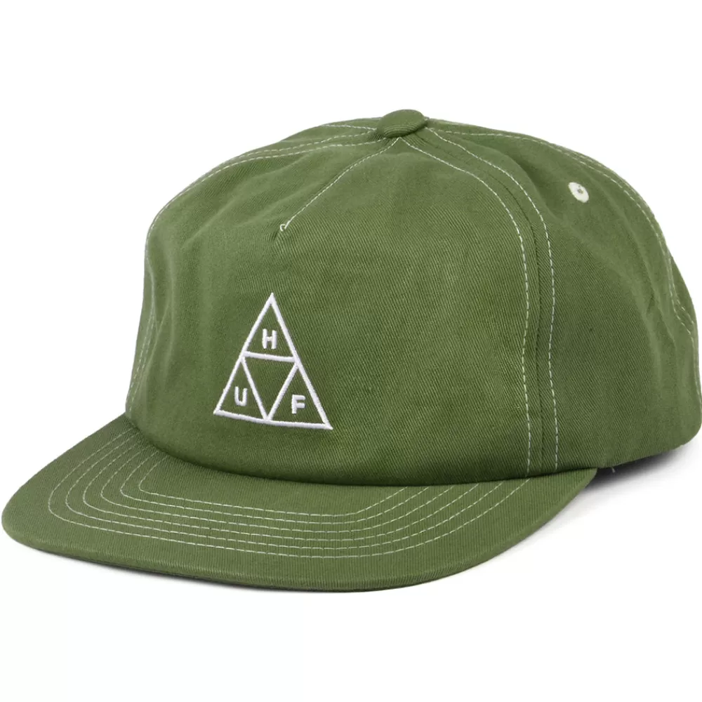 Casquettes De Baseball | Casquettes Homme^HUF Casquette Snapback Non Structurée Triple Triangle olive clair-blanc