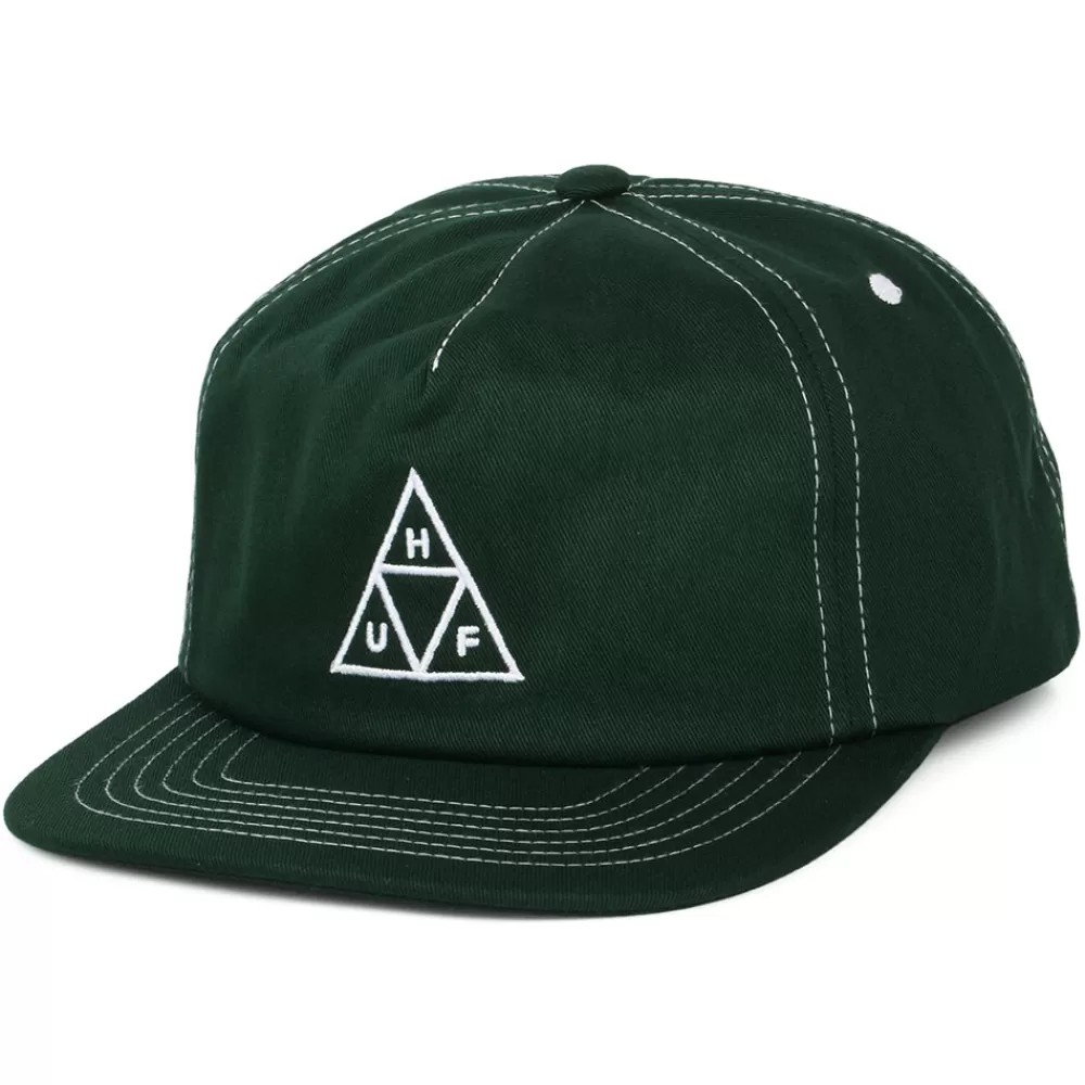 Casquettes De Baseball | Casquettes Homme^HUF Casquette Snapback Non Structurée Triple Triangle vert sapin-blanc