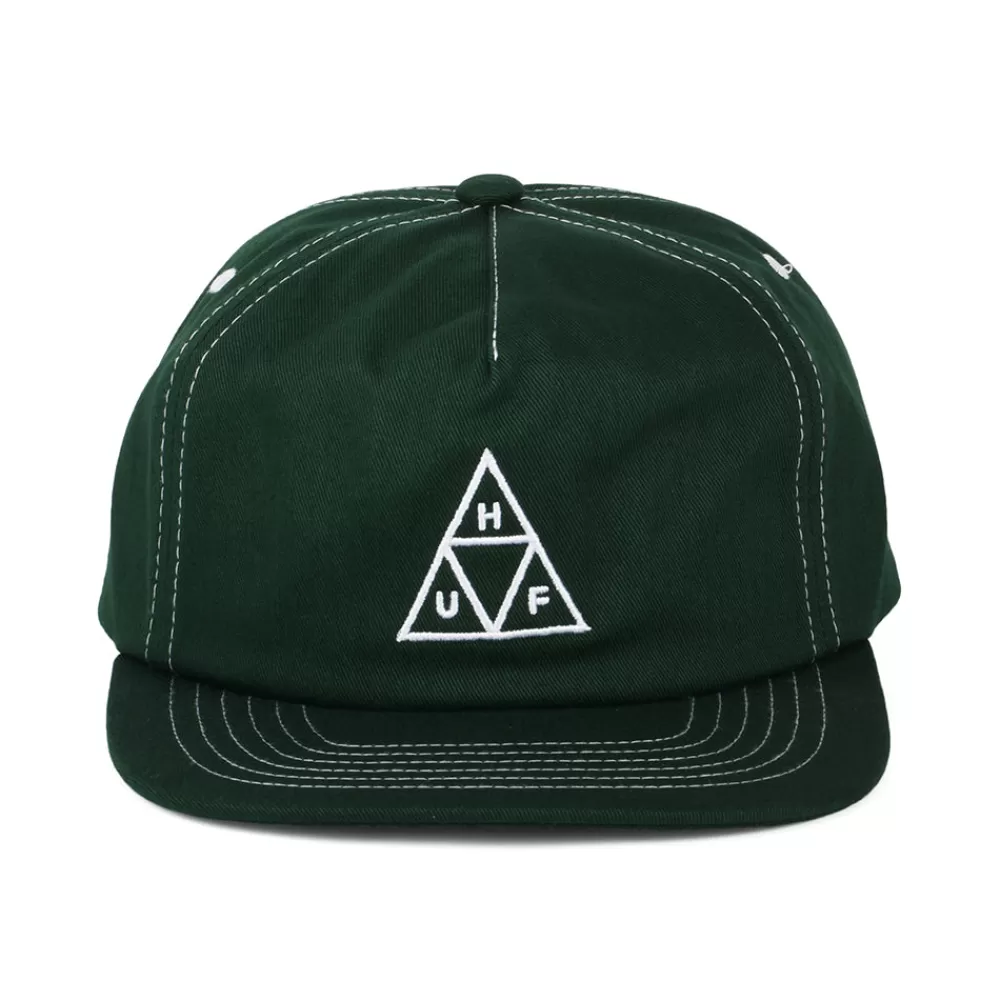 Casquettes De Baseball | Casquettes Homme^HUF Casquette Snapback Non Structurée Triple Triangle vert sapin-blanc