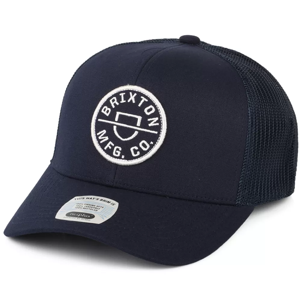 Casquettes Trucker | Casquettes Homme^Brixton Casquette Trucker Crest NetPlus MP bleu marine délavé
