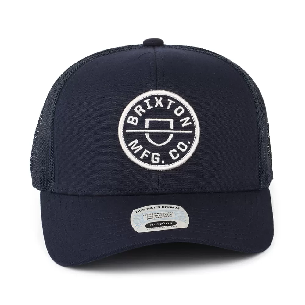 Casquettes Trucker | Casquettes Homme^Brixton Casquette Trucker Crest NetPlus MP bleu marine délavé