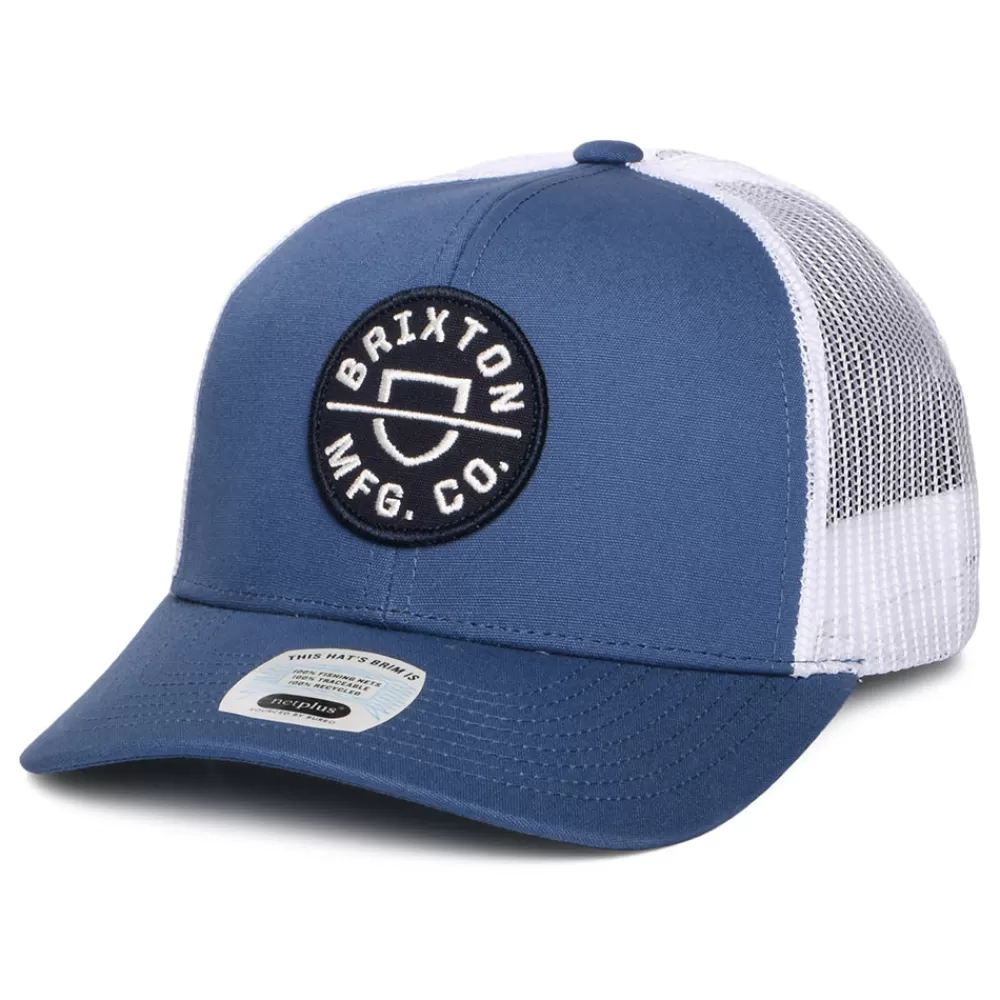 Casquettes Trucker | Casquettes Homme^Brixton Casquette Trucker Crest NetPlus MP denim foncé-blanc