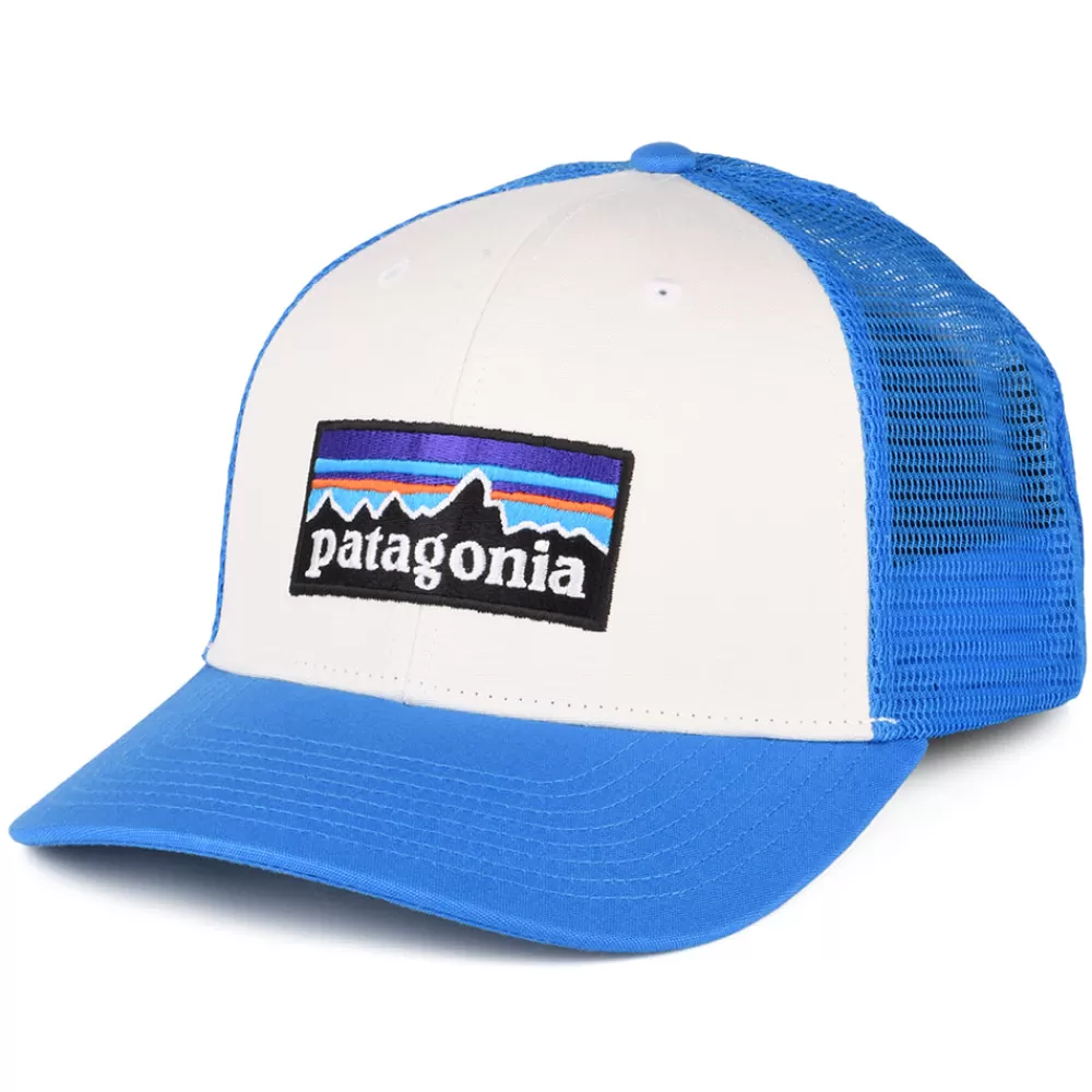 Casquettes Trucker | Casquettes De Baseball^Patagonia Casquette Trucker en Coton Bio P-6 Logo blanc cassé-bleu