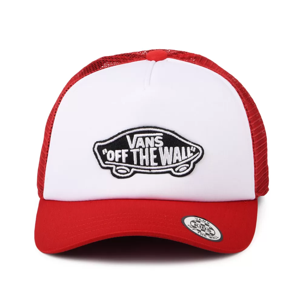 Casquettes Trucker^Vans Casquette Trucker Enfant à Visière Incurvée Classic Patch blanc-rouge