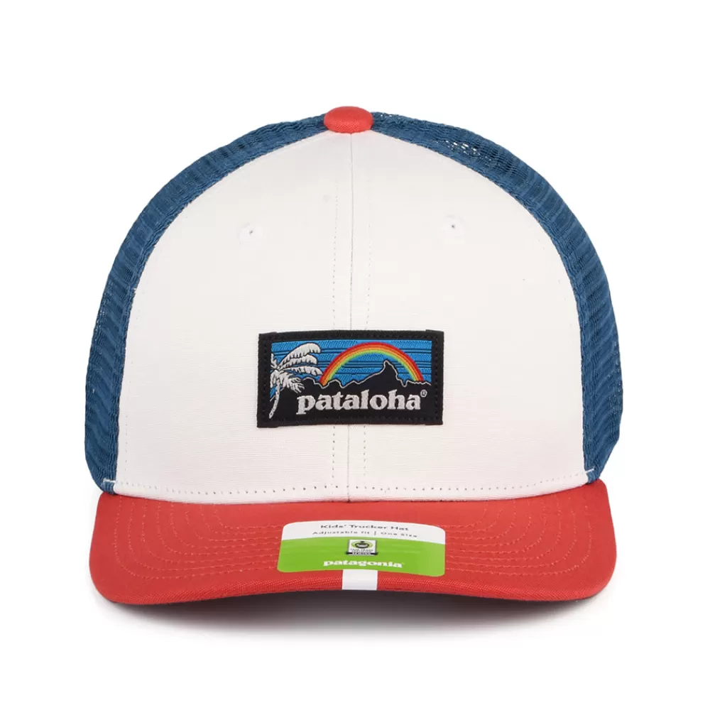 Casquettes Trucker^Patagonia Casquette Trucker Enfant en Coton Bio Patalokahi Label blanc-rouge-bleu