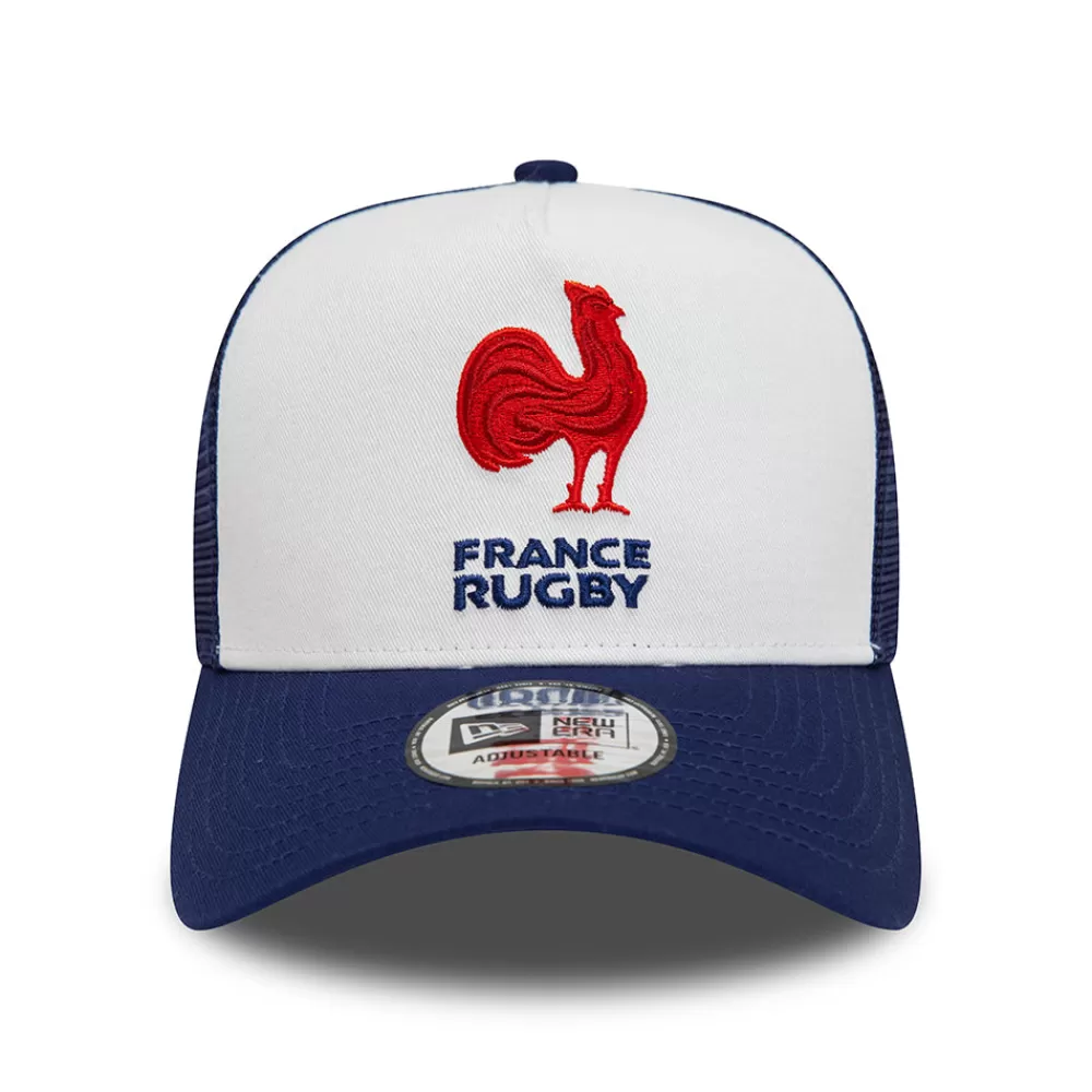 Casquettes Trucker | Casquettes De Baseball^New Era Casquette Trucker Fédération Française de Rugby Essential A-Frame blanc-bleu