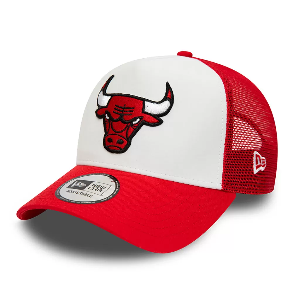 Casquettes Trucker | Casquettes De Baseball^New Era Casquette Trucker 9FORTY NBA Team Colour Block Chicago Bulls blanc-rouge