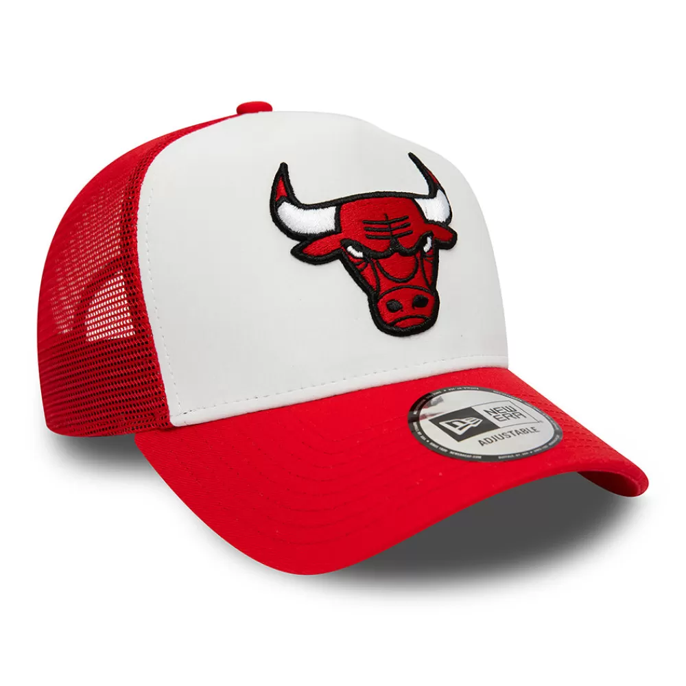 Casquettes Trucker | Casquettes De Baseball^New Era Casquette Trucker 9FORTY NBA Team Colour Block Chicago Bulls blanc-rouge