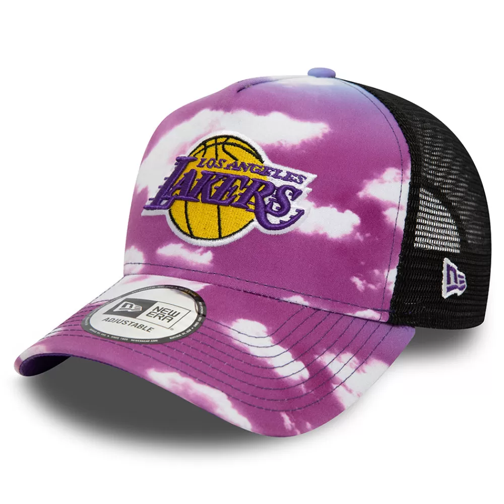 Casquettes Trucker | Casquettes De Baseball^New Era Casquette Trucker L.A. Lakers NBA Cloud AOP A-Frame violet-blanc