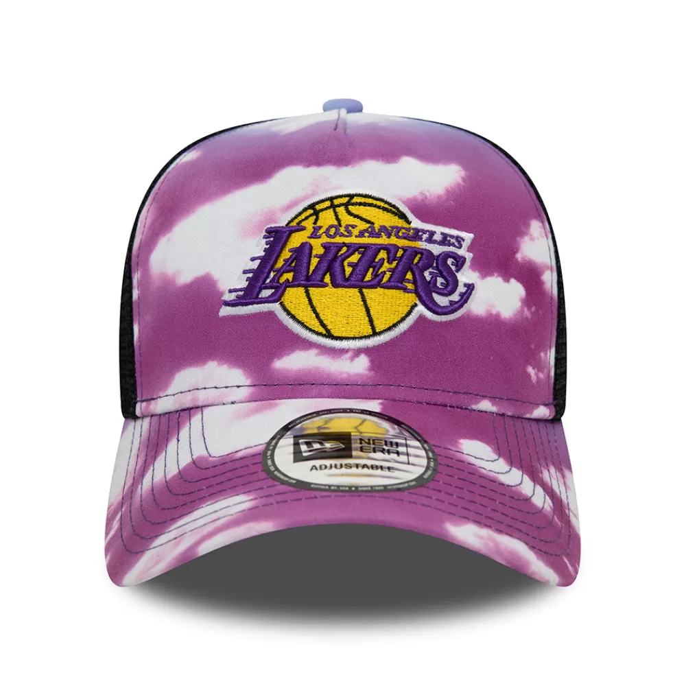 Casquettes Trucker | Casquettes De Baseball^New Era Casquette Trucker L.A. Lakers NBA Cloud AOP A-Frame violet-blanc