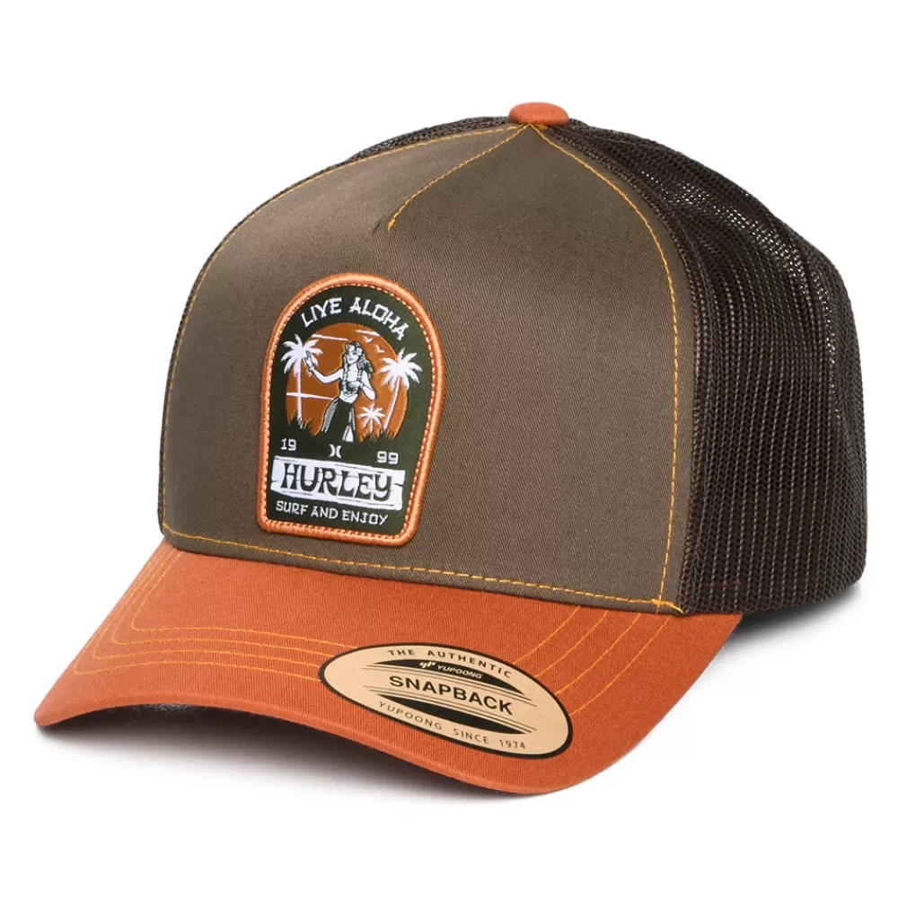 Casquettes Trucker | Casquettes De Baseball^Hurley Casquette Trucker Live Aloha marron